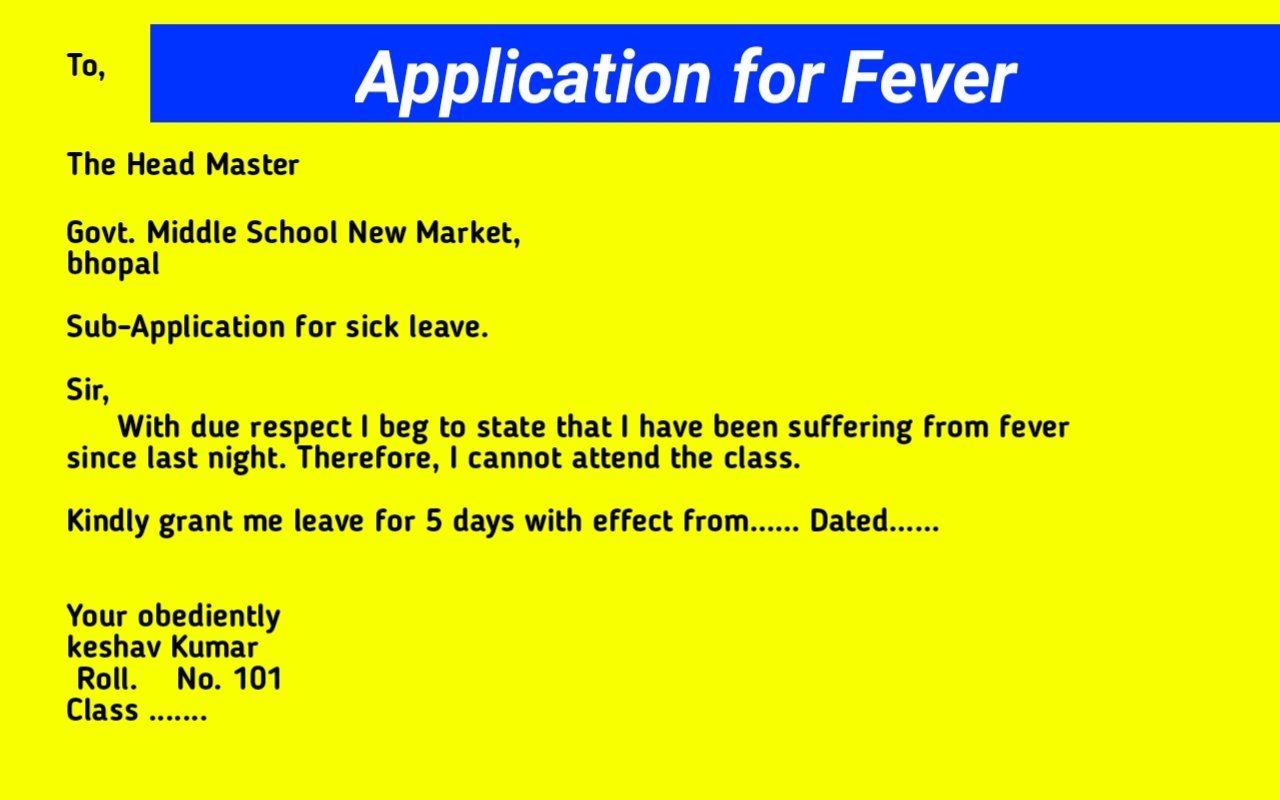 Application for fever